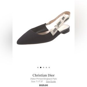 Dior J’adior Slingback Flats in Black